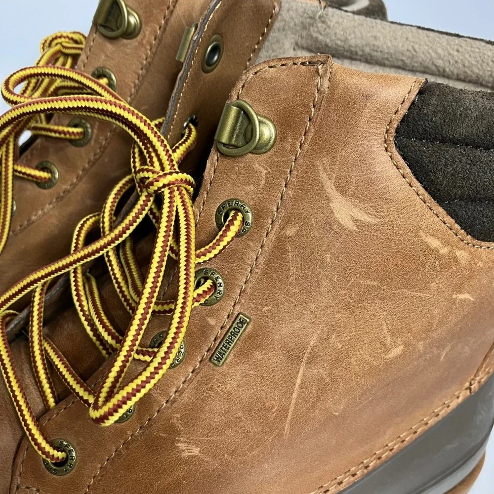 Sperry men's Avenue waterproof duck boots leather lace‎ up size 11.5 casual